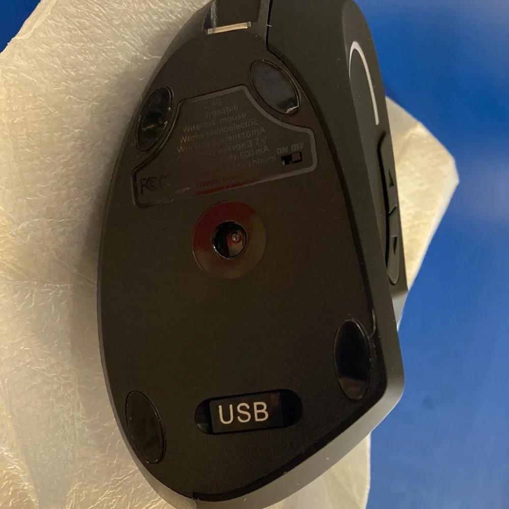 New Open Box Untested Optical Vertical Mouse Speed Adjustable